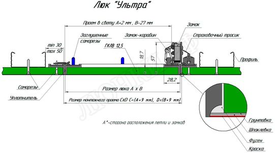 Люк под покраску Ультра для установки в стену 400*500 (посадочный размер 406*506) Люк под покраску Ультра для установки в стену 400*500 (посадочный размер 406*506)