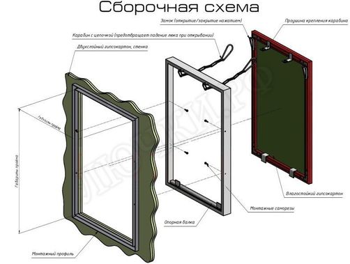 Люк под плитку Т-34 250*400 Люк под плитку Т-34 250*400