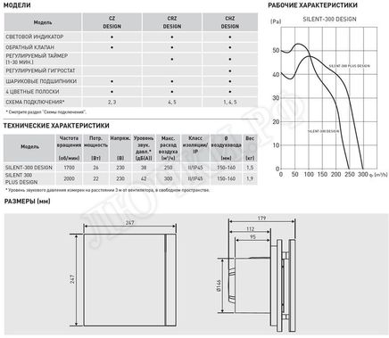 Вытяжной вентилятор SILENT-300 CZ DESIGN-3C PLUS Вытяжной вентилятор SILENT-300 CZ DESIGN-3C PLUS